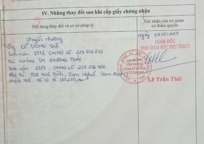 CƠ HỘI TỐT ĐỂ SỞ HỮU LÔ ĐẤT TẠI P. CAM PHÚC BẮC TP. CAM RANH KHÁNH HÒA