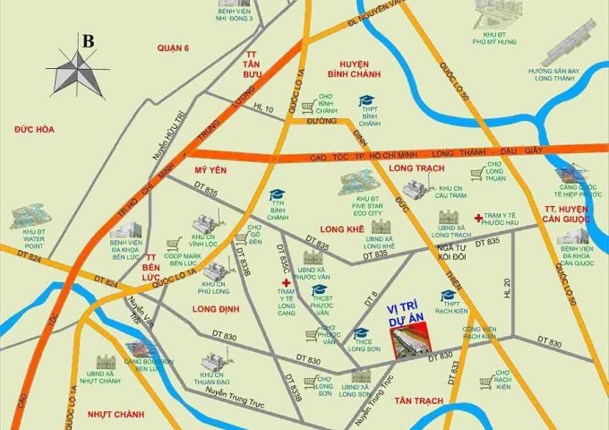 Chính chủ bán đất thổ cư Ấp 1, xã Long Sơn, huyện Cần Đước, Long An. Giá hấp dẫn