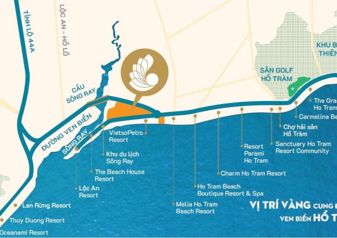 Căn hộ qui mô lớn nhất Hồ Tràm( Bà Rịa-Vũng Tàu).  CHỈ 1.6 TỶ/CĂN, KÝ HỢP ĐỒNG 136 TRIỆU. GÓP 16 TRIỆU/ THÁNG 