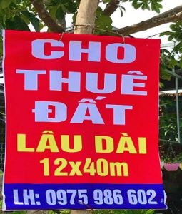 Cho thuê đất dài hạn tại tổ 3B, khu Hương Trầm, phường Dữu Lâu, Tp Việt Trì, Phú Thọ.