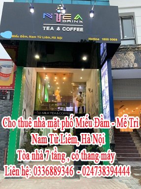 Chính chủ cần cho thuê mặt bằng làm văn phòng tại mặt phố Miếu Đầm - Mễ Trì - Nam Từ Liêm, Hà Nội, có thang máy.