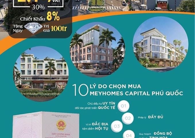 Shophouse Meyhomes Capital Phú Quốc đầu tư an toàn – Đã có sổ đỏ