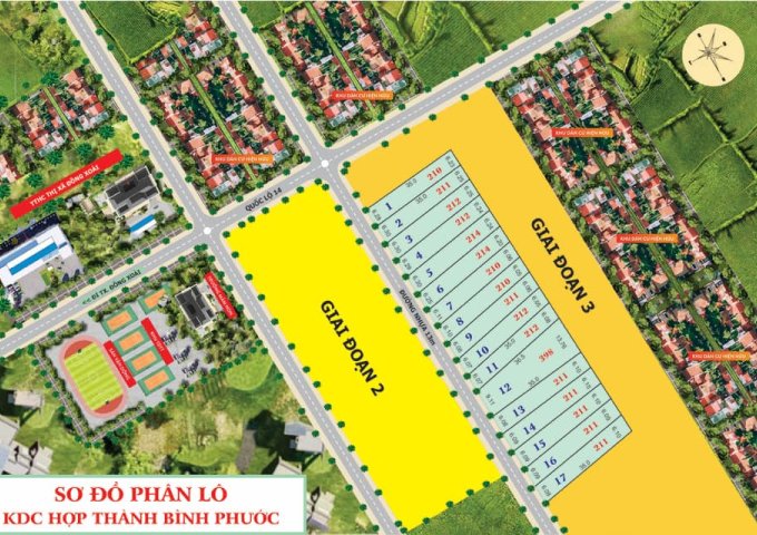 Bán đất nền dự án tại Đường 14, Đồng Phú,  Bình Phước diện tích 210m2  giá 2,800,000 Triệu/m²