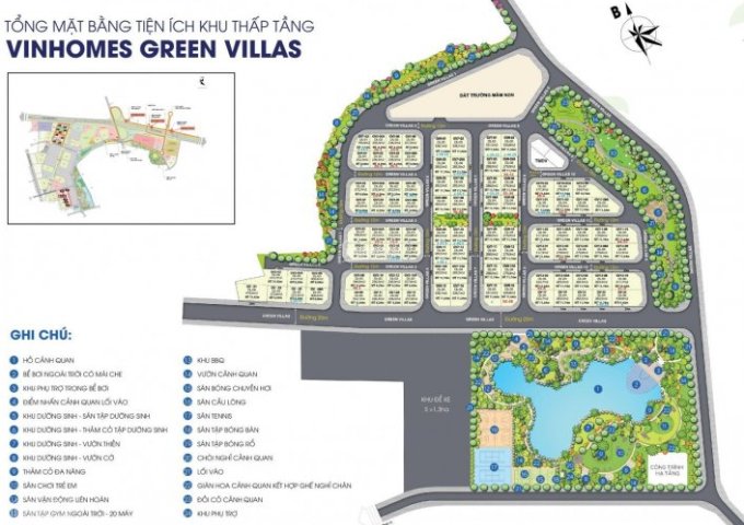 Bán biệt thự căn góc 4 tầng 194m2 đẹp nhất dự án Vinhomes Green Villas giá cực tốt, chiết khấu 6%