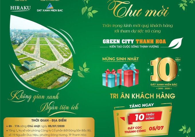 Tiệc trà tri ân khách hàng GreenCity Thanh Hóa 05/07/2020.Hotline 0797938568