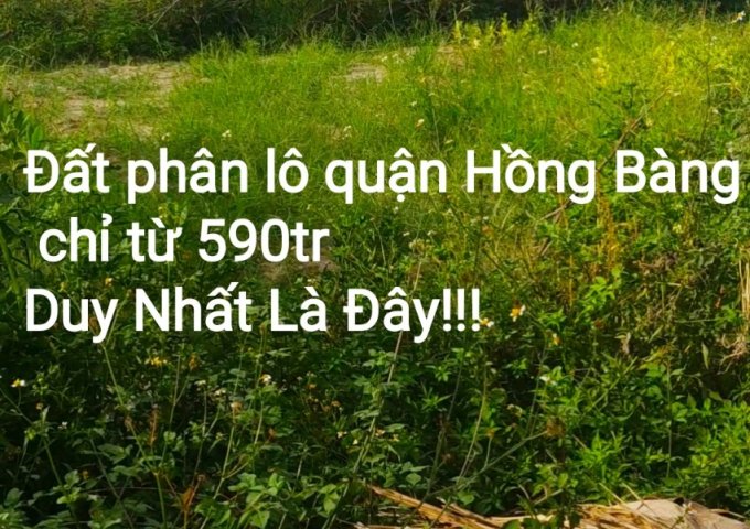 Đất khu phân lô quận Hồng Bàng 1 lô chỉ từ 590tr(9tr/m2) Duy Nhất Là Đây!!!