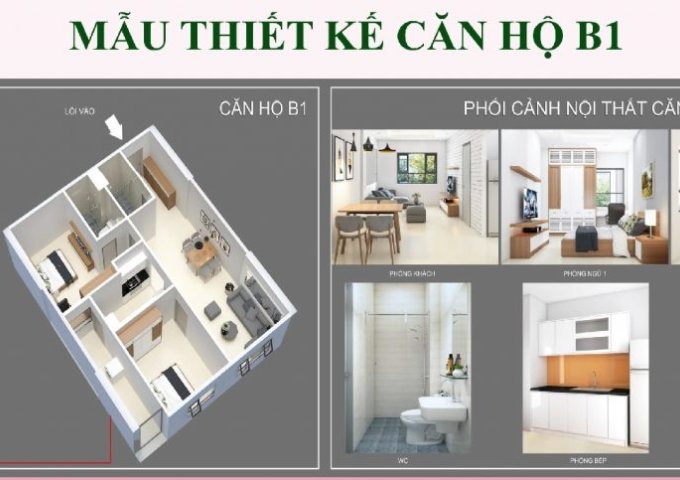 Bán căn hộ chung cư tại Dự án Chung cư IEC Tứ Hiệp, Thanh Trì,  Hà Nội diện tích 64m2  giá 920 Triệu