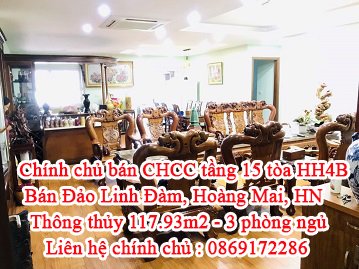 Chính chủ bán CHCC tầng 15 tòa HH4B Bán Đảo Linh Đàm, Hoàng Mai, HN