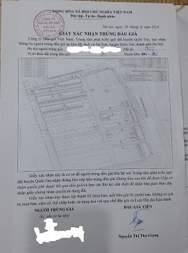 Chính chủ cần bán mảnh đất 90,94m2 hai mặt tiền 13,5m x 6m, ô góc tại Quốc Oai, Hà Nội