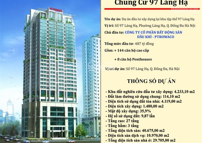 Cho thuê 920m2 tầng 1 hầm thương mại giải trí tại dự án chung cư 97 - 99 Láng Hạ- Đống Đa-Hà Nội.
