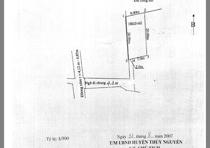 CHÍNH CHỦ CẦN BÁN LÔ ĐẤT THỔ CƯ TẠI XÓM CỔNG ĐẤT ,XÃ HOA ĐỘNG ,HUYỆN THỦY NGUYÊN ,HẢI PHÒNG