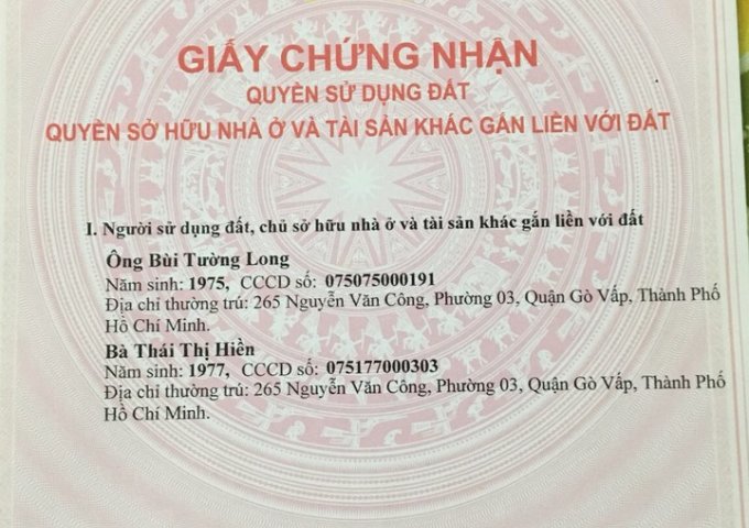 CHÍNH CHỦ CẦN BÁN NHÀ GẤP TRẢ NỢ - PHƯỜNG HIỆP THÀNH - QUẬN 12 - TP HỒ CHÍ MINH