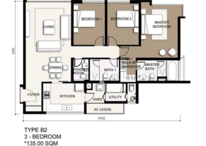Căn hộ 3 phòng ngủ tại The Vista cần cho thuê tầng cao Block T2 giá tốt
