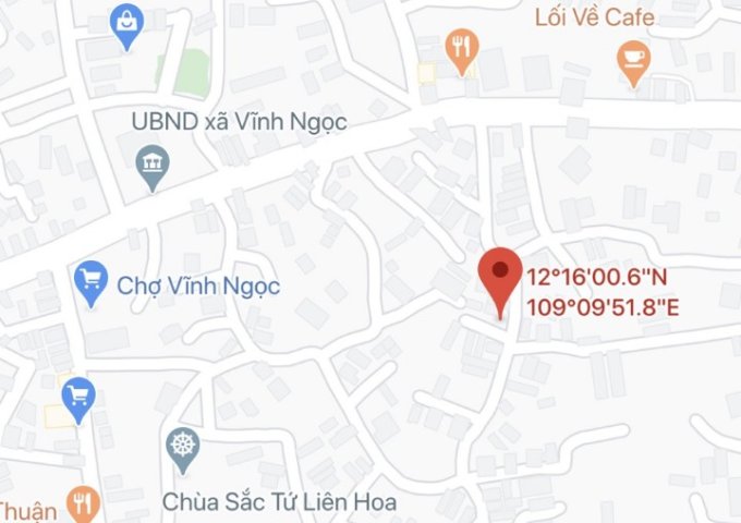 Bán lô góc 2 mặt tiền đẹp hẻm 505 ở Vĩnh Ngọc , Nha Trang giá 1 Tỷ 550