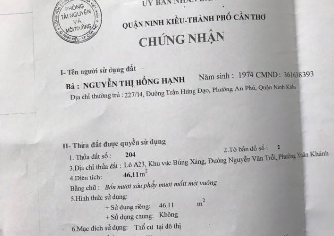 HÀNG HIẾM cặp nền mặt tiền Nguyễn Văn Trỗi thông xuống bờ kè Mậu Thân