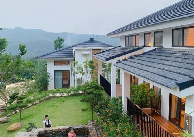 Bán lô đất nền khu BT nghỉ dưỡng Hasu Village Kỳ Sơn, Hòa Bình 350m , SĐCC, view núi hung vĩ, giá rẻ