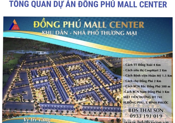 Bán đất nền dự án Đồng Phú Mall Center- Bình Phước