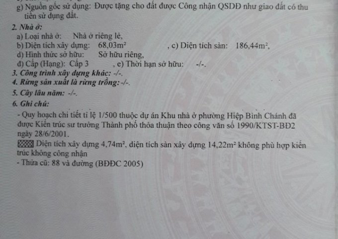 Nhà 3 Lầu - 5 Phòng Ngủ - Mặt Tiền Kinh Doanh Đường số 20, phường Hiệp Bình Chánh, quận Thủ Đức - LH: 0902669004