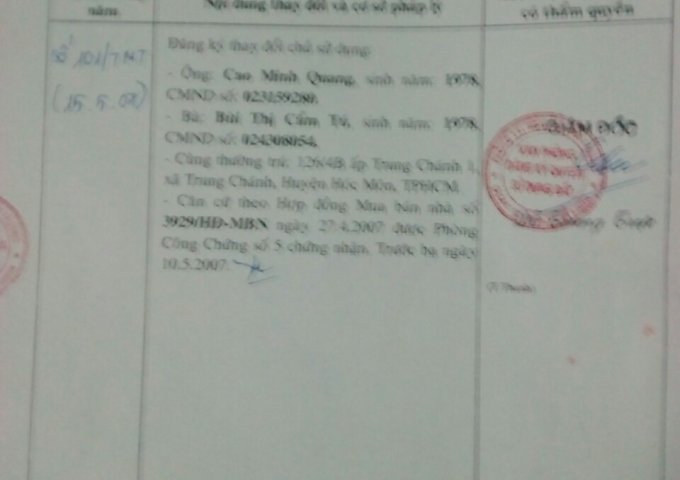 CHÍNH CHỦ CẦN BÁN GẤP NHÀ TẠI PHƯỜNG TRUNG MỸ TÂY QUẬN 12 TP.HỒ CHÍ MINH .