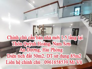 Chính chủ cần bán Nhà mới 1,5 tầng tại Thôn Quỳnh Hoàng, xã Nam Sơn, An Dương, Hải Phòng