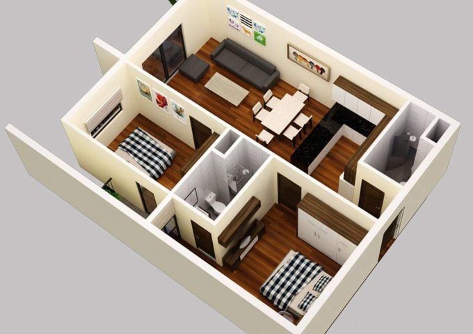 Bán căn hộ chung cư tại Đường Lý Thái Tổ, Thái Bình,  Thái Bình diện tích 54m2