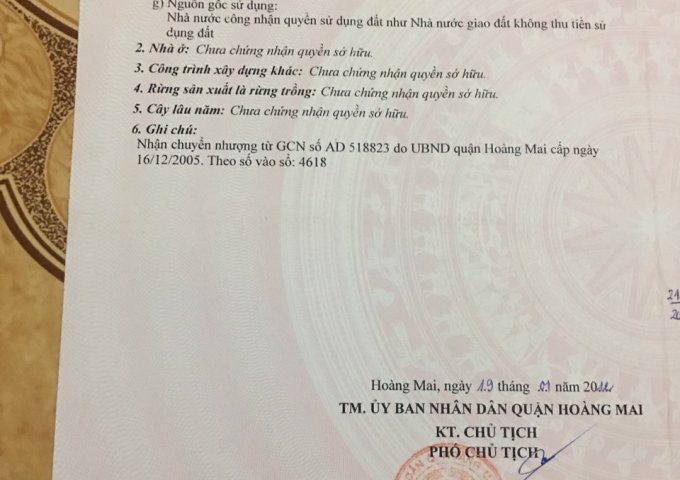CHÍNH CHỦ BÁN ĐẤT TẶNG NHÀ THANH KHOẢN TỐT ĐƯỜNG LĨNH NAM, HOÀNG MAI, HÀ NỘI