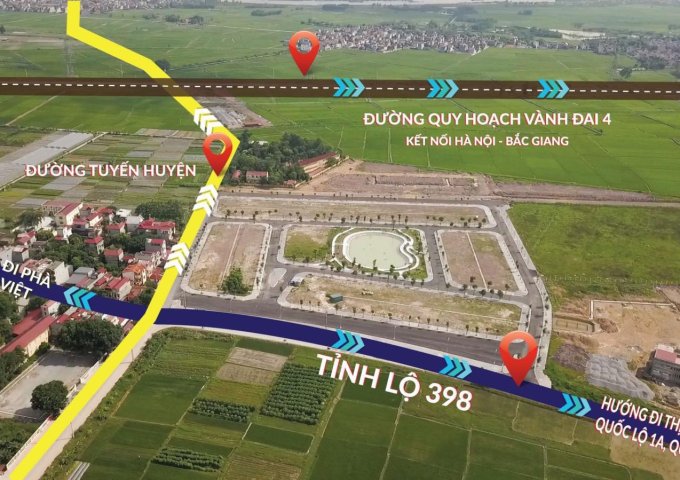 BÁN ĐẤT NỀN ĐÃ CÓ SỔ YÊN DŨNG GREEN PARK THỊ TRẤN NEO - ĐẦU TƯ THÔNG MINH-SINH LỜI BỀN VỮNG - 0963.639.869