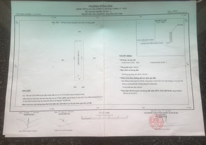 Bán Đất Vị Trí Thuận Lợi Đường Nguyễn Công Hoan, P. Đông Hòa, TX. Dĩ An