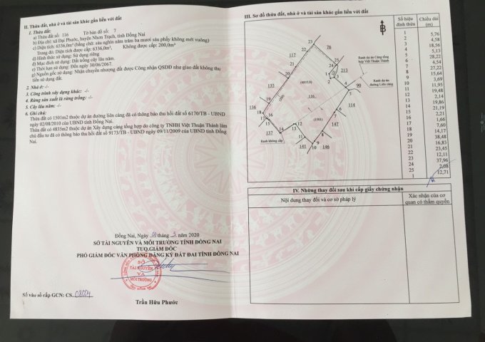 CẦN TÌM KHÁCH ĐẦU TƯ LÔ 10230M2 - GIÁ 16 TỶ - ĐẠI PHƯỚC - NHƠN TRẠCH - ĐỒNG NAI. LHCC: 0907.536.536