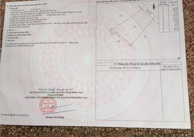 CẦN TÌM KHÁCH ĐẦU TƯ LÔ 10230M2 - GIÁ 16 TỶ - ĐẠI PHƯỚC - NHƠN TRẠCH - ĐỒNG NAI. LHCC: 0907.536.536