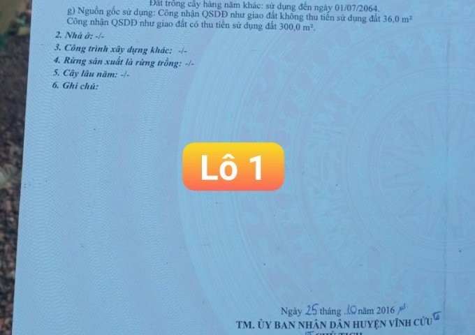 CẦN BÁN 2 LÔ ĐẤT Ở XÃ HIẾU LIÊM-HUYỆN VĨNH CỬU-TỈNH ĐỒNG NAI.