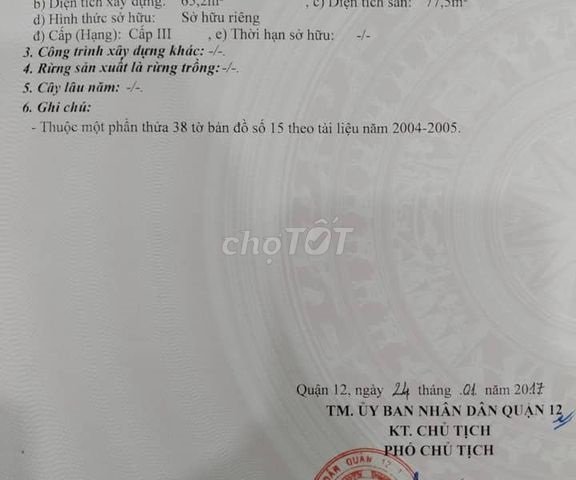 Bán nhà 70m2 Trung Mỹ Tây 13, P. TMT Quận 12: 3.4 tỷ C4