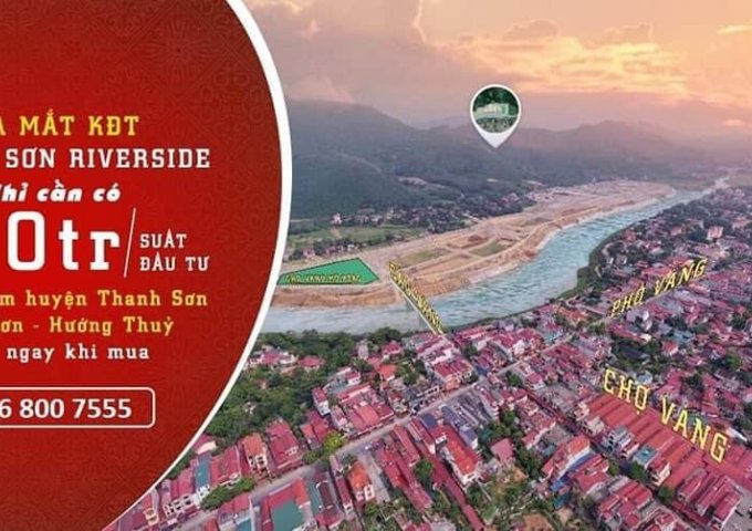 Chỉ với 500tr sở hữu lô đất đẹp tại Thanh Sơn Riverside Phú thọ