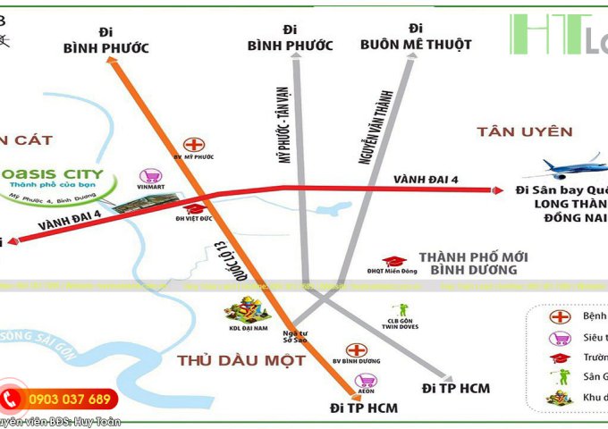 Biệt thự song lập Oasis City Mỹ Phước 4, đối diện ĐH Việt Đức tại Bến Cát, Bình Dương