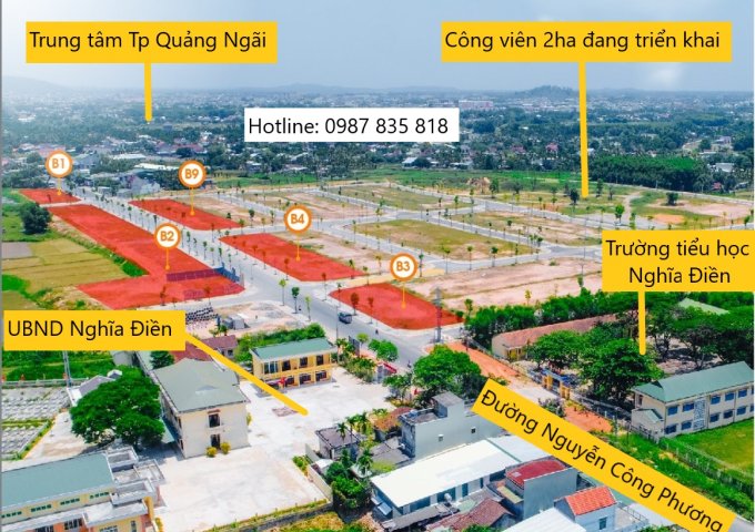 Bán đất mặt tiền cửa ngõ Tây Nam TP Quảng Ngãi 