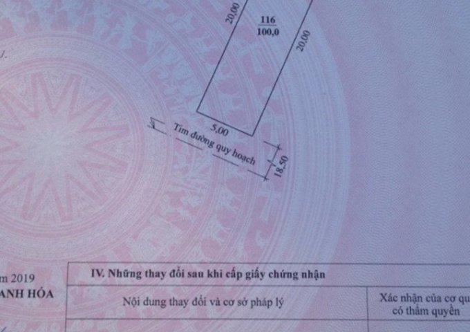 BÁN LÔ ĐẤT KHU CÔNG NGHIỆP HOẰNG LONG – TP THANH HÓA. LH 0378751277