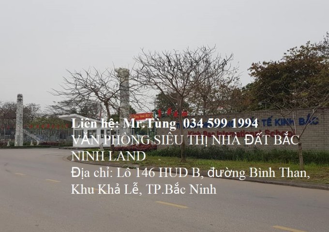 Chính chủ cần bán gấp lô đất trục Nguyễn Quyền, Khả Lễ, TP.Bắc Ninh