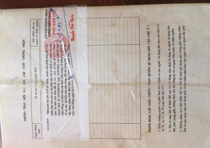 BÁN NHANH 7 LÔ ĐẤT VỊ TRÍ ĐẸP , GIÁ RẺ NHẤT TẠI HUYỆN ĐỨC TRỌNG, LÂM ĐỒNG