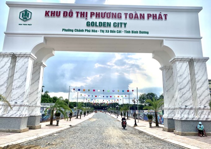 Đất nền SHR dự án Phương Toàn Phát, thị xã Bến Cát, thổ cư 100% xát cụm KCN, diện tích 65m2 giá 450tr chiết khấu ngay 10 chỉ vàng.