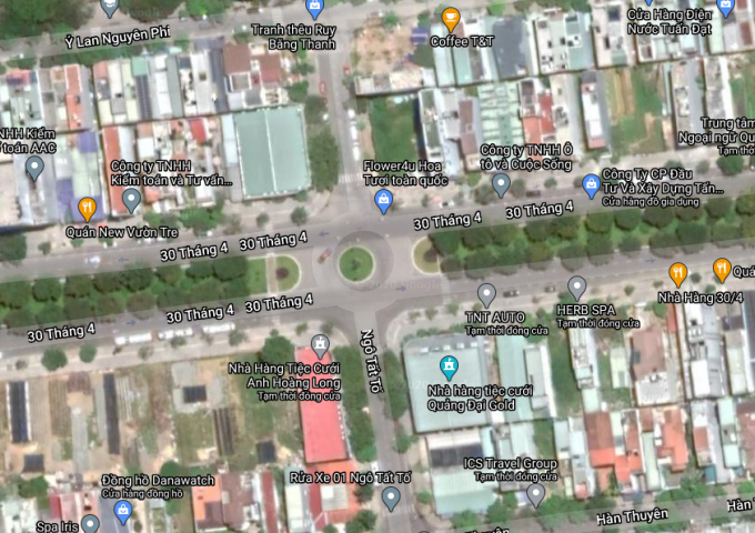 Bán lô góc Đường 30/4, Ngô tất tố, Hải Châu, Đà Nẵng, diện tích 571m2, giá 57 Tỷ