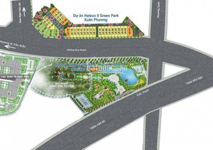 Mở bán LK,BT dự án Hateco 5, mặt đường 40m kết nối 2 đầu Vin, tiềm năng đầu tư sinh lời cao.     