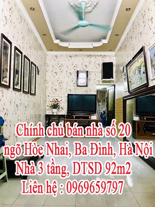 Chính chủ bán nhà số 20 ngõ Hòe Nhai, Ba Đình, Hà Nội.