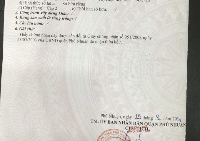 GẤP! CHÍNH CHỦ CẦN BÁN NHANH NHÀ 3 TẦNG - 120/68/15 THÍCH QUẢNG ĐỨC, P5, PHÚ NHUẬN. LH: 0904 631 384