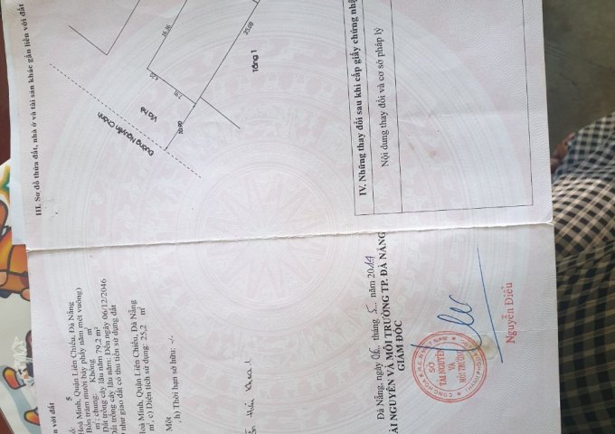 CHÍNH CHỦ CẦN BÁN LÔ ĐẤT ĐẸP TẠI PHƯỜNG HÒA MINH - QUẬN LIÊN CHIỂU - TP.ĐÀ NẴNG .