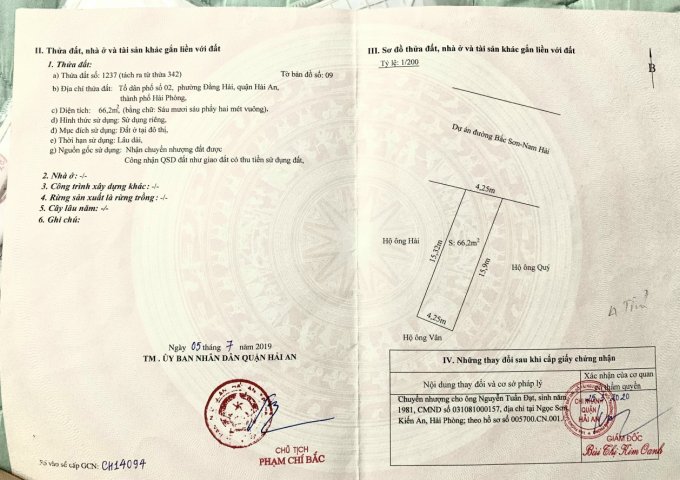 CHÍNH CHỦ CẦN BÁN LÔ ĐẤT MẶT ĐƯỜNG WORLDBANK,P.ĐẰNG HẢI Q.HẢI AN TP.HẢI PHÒNG .