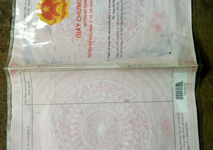 CHÍNH CHỦ CẦN BÁN GẤP LÔ ĐẤT XÃ SÔNG TRẦU - HUYỆN TRẢNG BOM - TỈNH ĐỒNG NAI