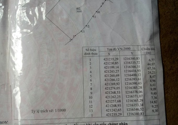 CHÍNH CHỦ CẦN BÁN GẤP LÔ ĐẤT XÃ SÔNG TRẦU - HUYỆN TRẢNG BOM - TỈNH ĐỒNG NAI