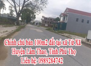 Chính Chủ Bán đất tại Xã Tứ Xã , Huyện Lâm Thao, Tỉnh Phú Thọ