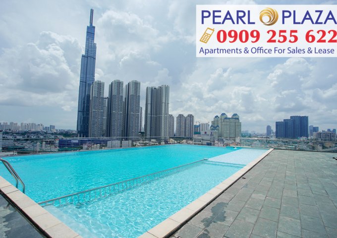 Cho Thuê căn hộ Pearl Plaza 1pn, View Landmark 81, Tầng Cao, Full Nội Thất Mới. Hotline 0909 255 622 