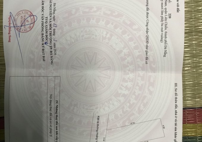 CHÍNH CHỦ CẦN BÁN ĐẤT KIỆT HOÀNG VĂN THÁI, P HÒA NAM KHÁNH, QUẬN LIÊN CHIỂU, ĐÀ NẴNG